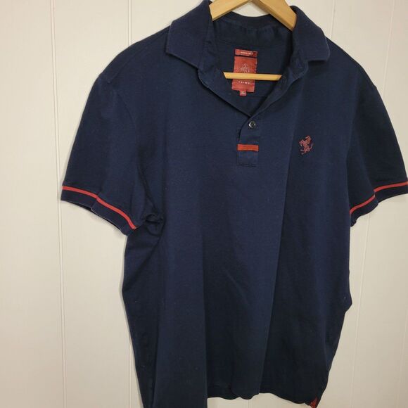 Ferrari Prima Made in Italy Navy Short Sleeve Polo Shirt Mens Size XL - Picture 2 of 11